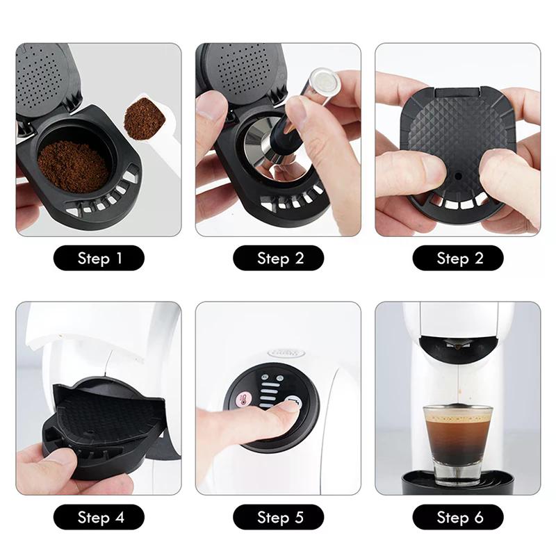 1 Stück Wiederverwendbarer Kapseladapter für Dolce Gusto Kaffeekapseln Konverter Kompatibel