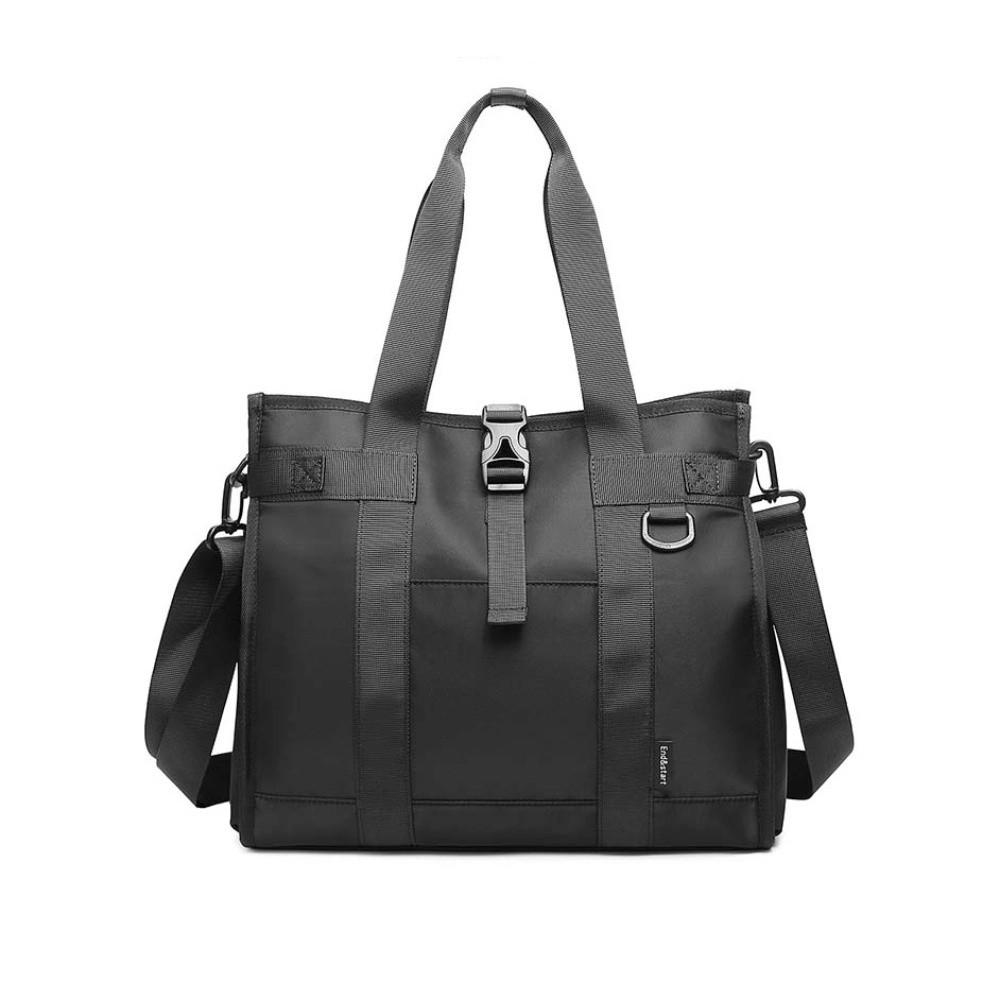 

Однотонная сумка кроссбоди из ткани Оксфорд, большая вместимость, наплечная сумка, повседневный портфель из ткани Оксфорд, для путешествий чёрный