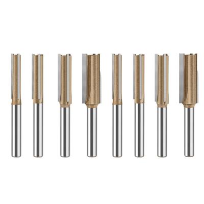1/4inch Shank Straight Router Bits Woodworking Carving 3 Flute Wood Engraving Milling Cutter Industrial Accessories