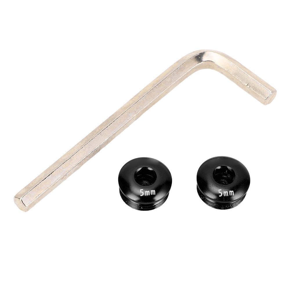 1 Set Aluminum Alloy Cycle Pedal Screw Cap 5mm Lightweight Pedal Screw Cover with Wrench M14 Thread Bike Pedal Covers