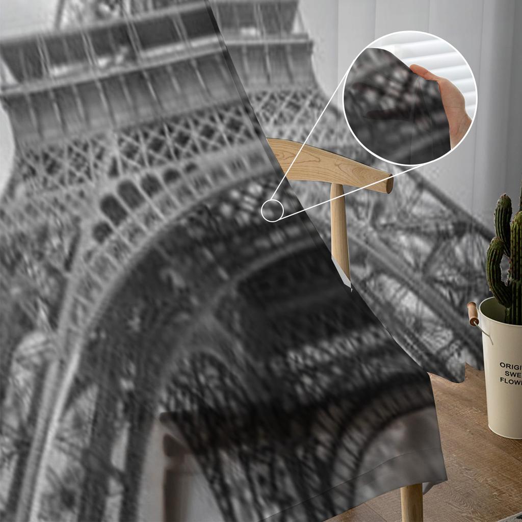 Eiffelturm Paris Frankreich Luxuriöse Chiffon-Vorhänge für Wohnzimmer Schlafzimmer Dekoration Fenster Voiles Tüllvorhang