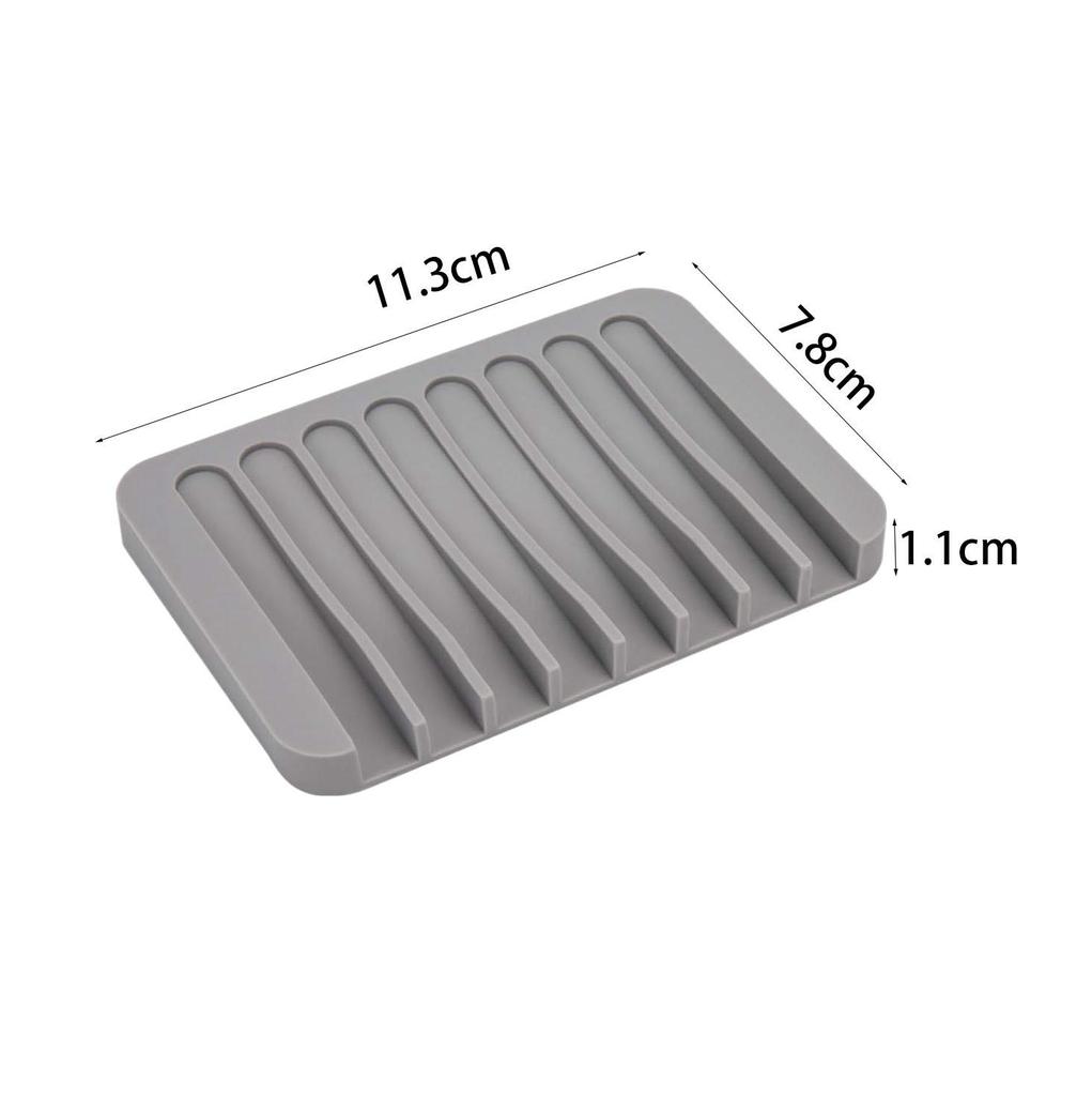 Silicone Soap Holder, Anti-slip Draining & Flowing Soap Dish for Home