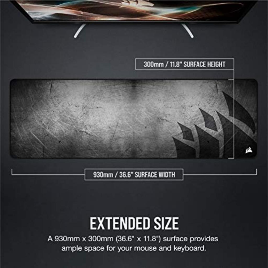 Corsair MM300 PRO –Extended- Splash-proof and Stain-resistant Gaming Mouse Pad CH-9413641-WW MS470