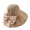 Solid Color Outdoor Travel Summer UV Protection Bowknot Sun Hat Women Cap Bucket Hat Fisherman Hat