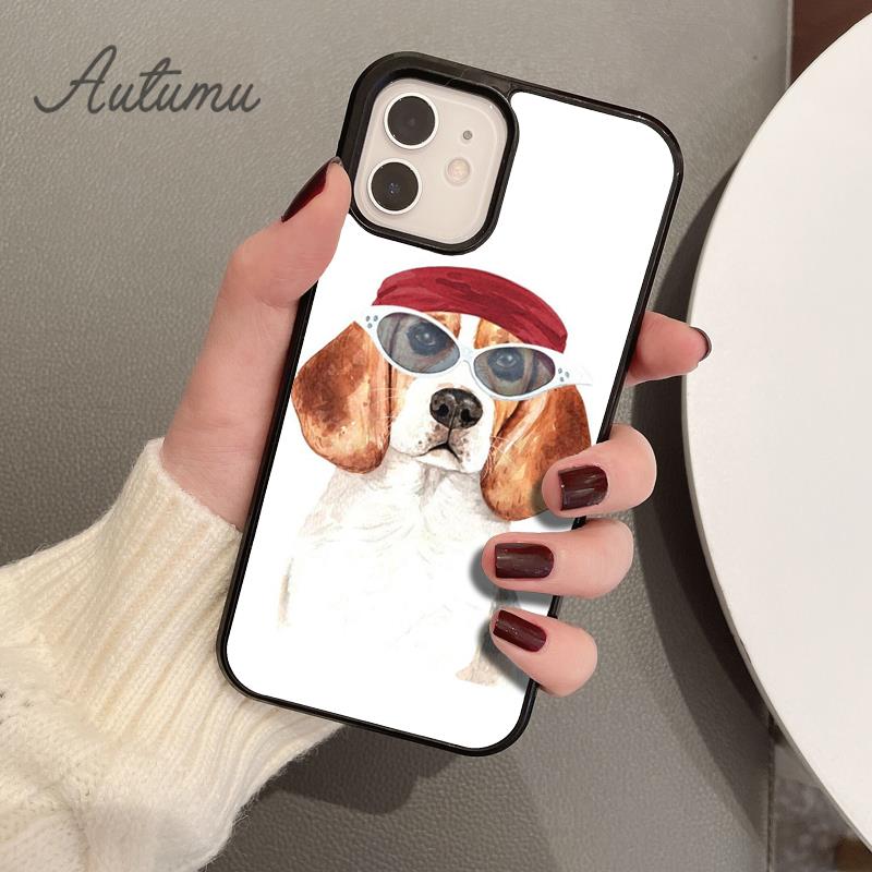 Roztomilý pouzdro na telefon s motivem psa Beagle pro iPhone 11 12 13 14 Pro Max mini X XR XS SE 2020 5 6S 7 8 Plus Samsung Galaxy S21 S22 Kryt skořepina