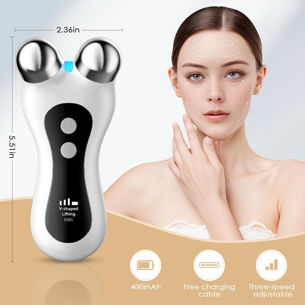 Facial Massager EMS Microcurrent Roller Device For Face Lifting Skin Tighten Double Chin Remover Tools