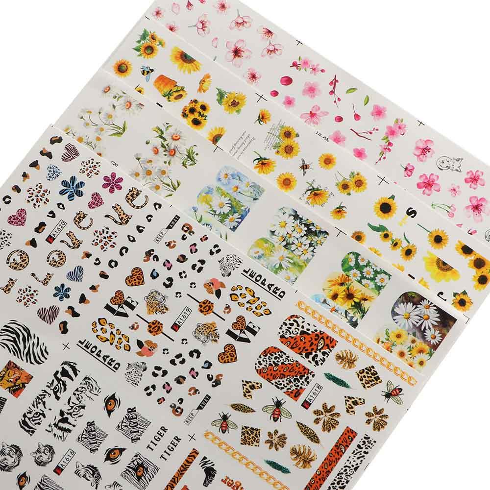 Wrap Flower Peach Blossom Multi-style Water Transfer Stickers Nail Decoration Nail Stickers