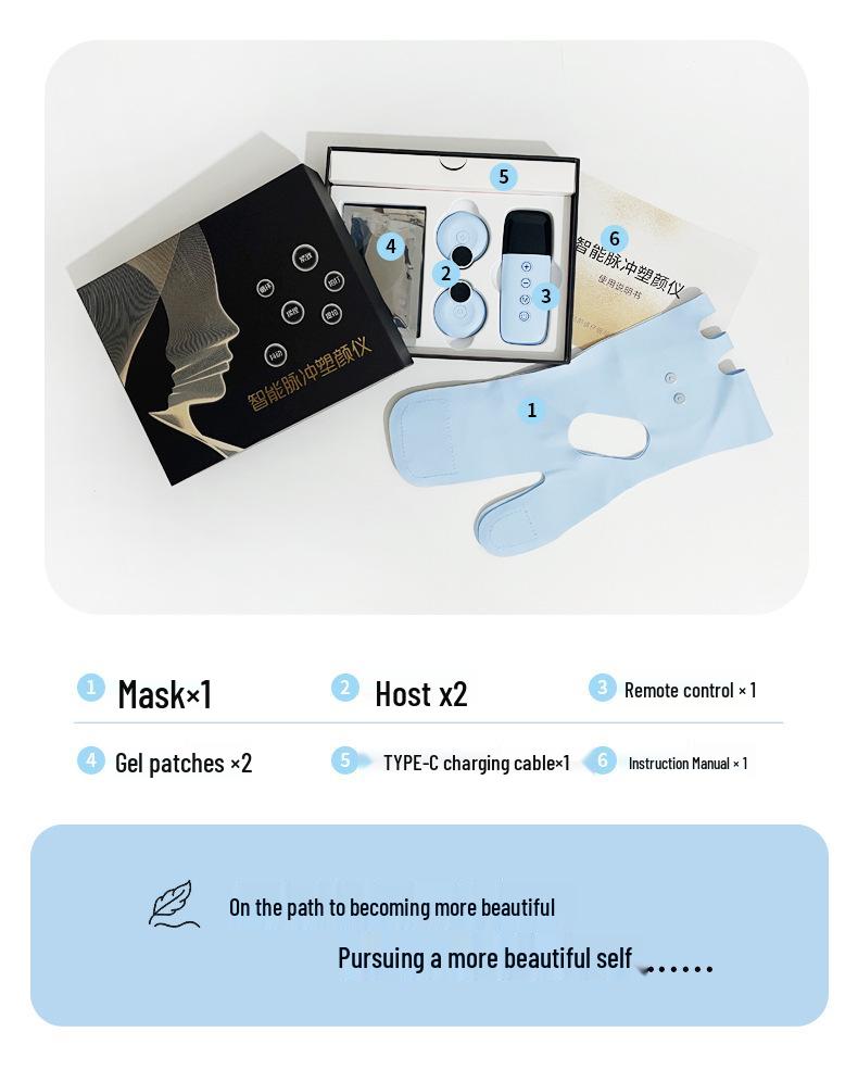 EMS Slimming V-Face Massager: Facial Lifting & Firming Device to Improve Masseter Muscles & Nasolabial Folds.