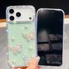 Jewelled Border Pearl Butterfly Glitter Phone Case for IPhone 17 Air 16E 17 16 15 14 13 Pro Max Transparent Cover