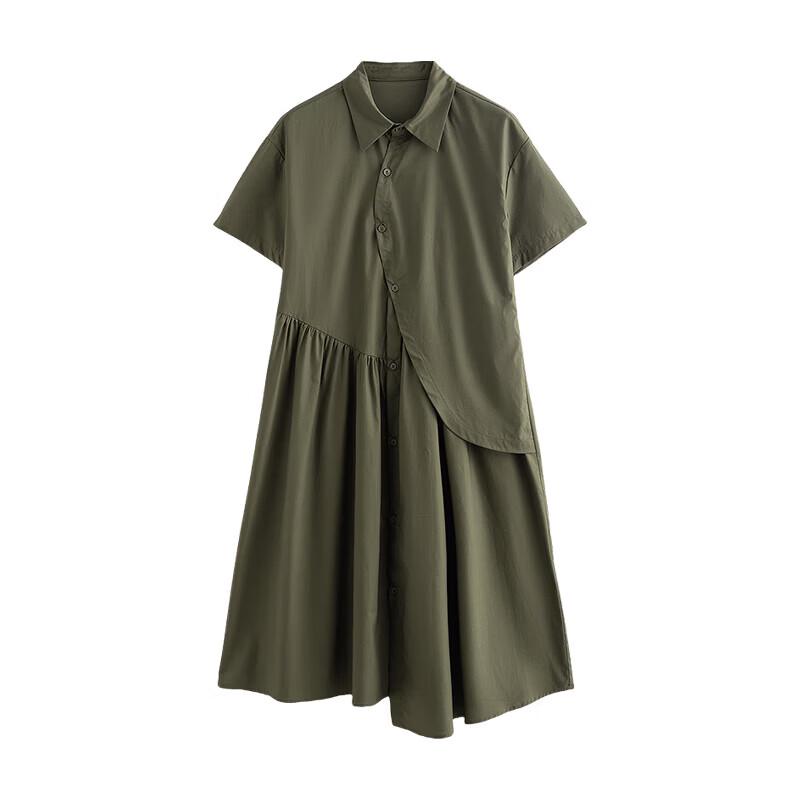 Chuyu Asymmetric Deconstructed Shirt Dress