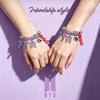 BTS Charm Bracelet OT7 Whale ARMY Logo Purple Crystal Beads Silver-Plated Snake Chain Jewelry Kpop Fan Gift for Army