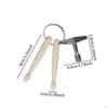 Mini Drumstick Keychain Musical Instrument Toy Compact Percussion Maintenance Tool with Drum Key for