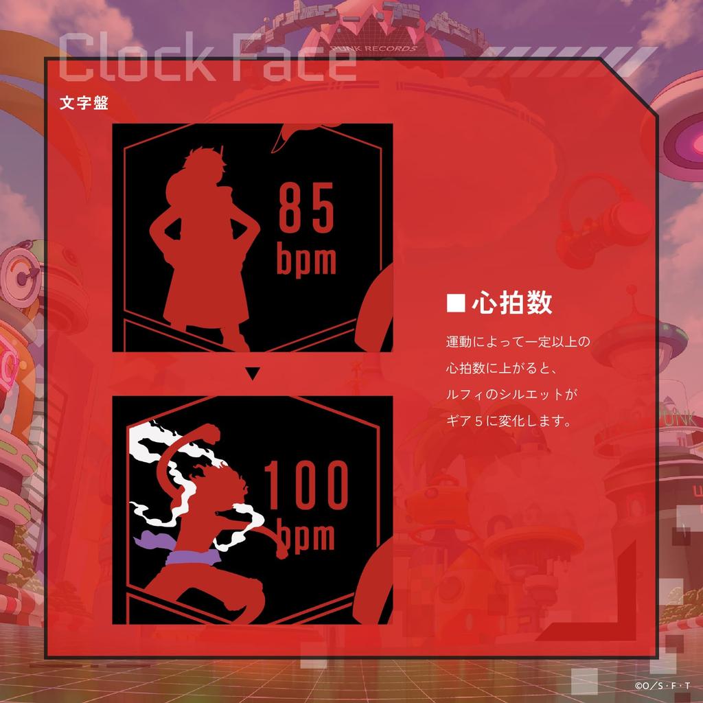 Relógio GARRACK Colaboração One Piece, Modelo Luffy, Movimento a Quartzo, Resistência à Água 5 ATM, AMOLED, Mostrador Vermelho, HUC-OP-FT3-L, Masculino [Autêntico]