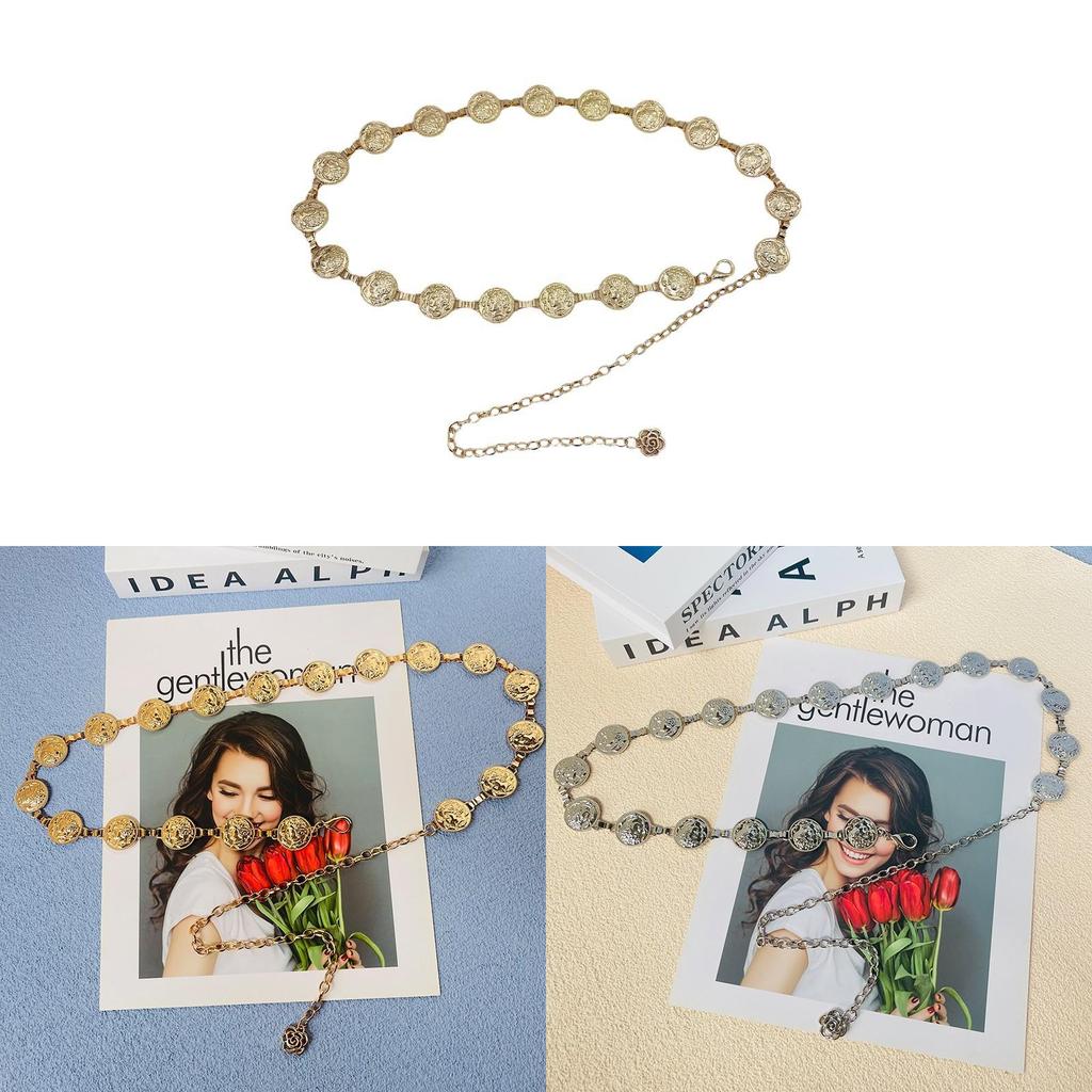 Elegant Metal Waist Chain For Women With Water Diamond Embellishments For Summer Fashion