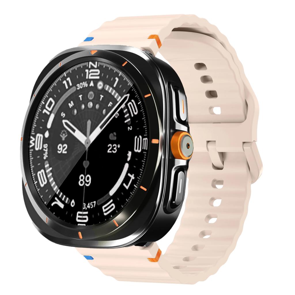 Bracelet+Changer en Boîtier Ultra pour Samsung Galaxy Watch 7 6 40 44mm Mettre à niveau vers Galaxy Watch Ultra 47 Protecteur d'Écran en Verre Trempé