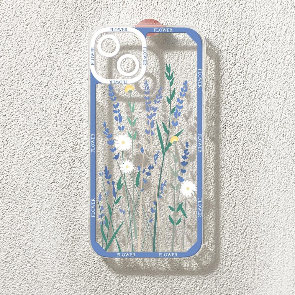 INS Pretty Flowers Clear Soft Tpu Case For Motorola Moto G22 G30 G52 G53 G60 G32 G73 G72 G71 G60S G9 Play Plus EDGE 40 PRO Cover