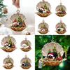 Cute Cartoon Acrylic Car Hanging Decoration For Christmas Tree Shell Sleeping Dog