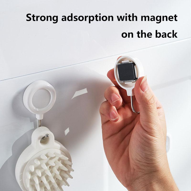 2pcs Strong Magnetic Hook Punch-free Refrigerator Magnetic Hook Non-sticky Hook Magnetic Hook