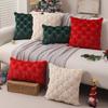 Christmas Pillow Cover Cute White Ghost Spooky Square Throw Pillows Soft Plush Faux Fur Fall Decorative Cushion Cover for Couch