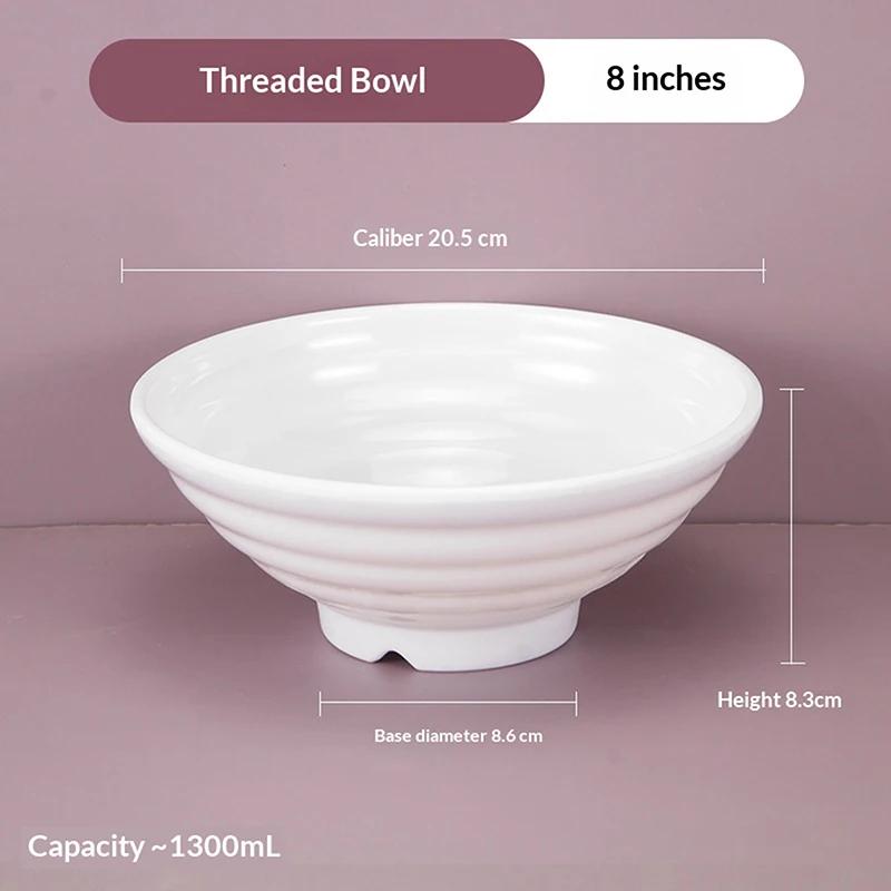 Plastic Tableware Restaurant Commercial Ramen Salad Bowl Thickened Not Easily Broken Soup Bowls Melamine Noodle Bowl Household