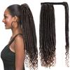 Clip-In Dreadlock-Pferdeschwanz-Extensions Faux Locs Gedrehtes Haarteil für Schwarze FrauenGoddess Locs Wickel-Synthetischer Fake-Pony Ha