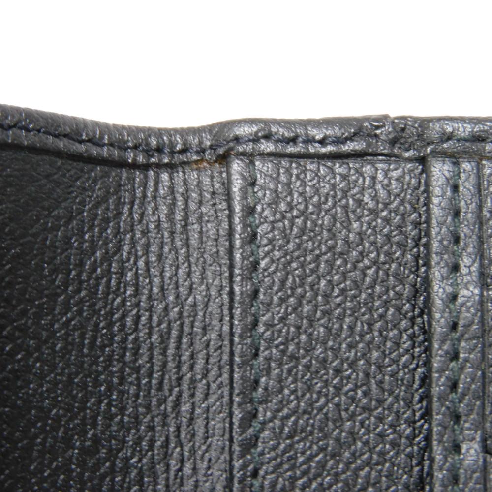 Used 10097 COCO Button Long Flap Wallet A20905 7940 Excellent Condition CC Mark Calfskin Enamel 9th Series COCO Mark
