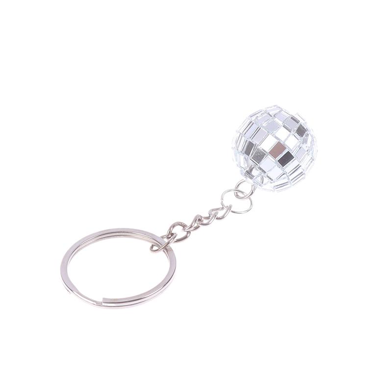 1 stk utsøkt nøkkelring anheng dekor søtt anheng dekorativ veske Disco ball nøkkelring dekorativ ball hengende