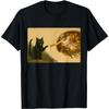 Funny Black Cat Reaching Paw Art Meme Gift T-Shirt