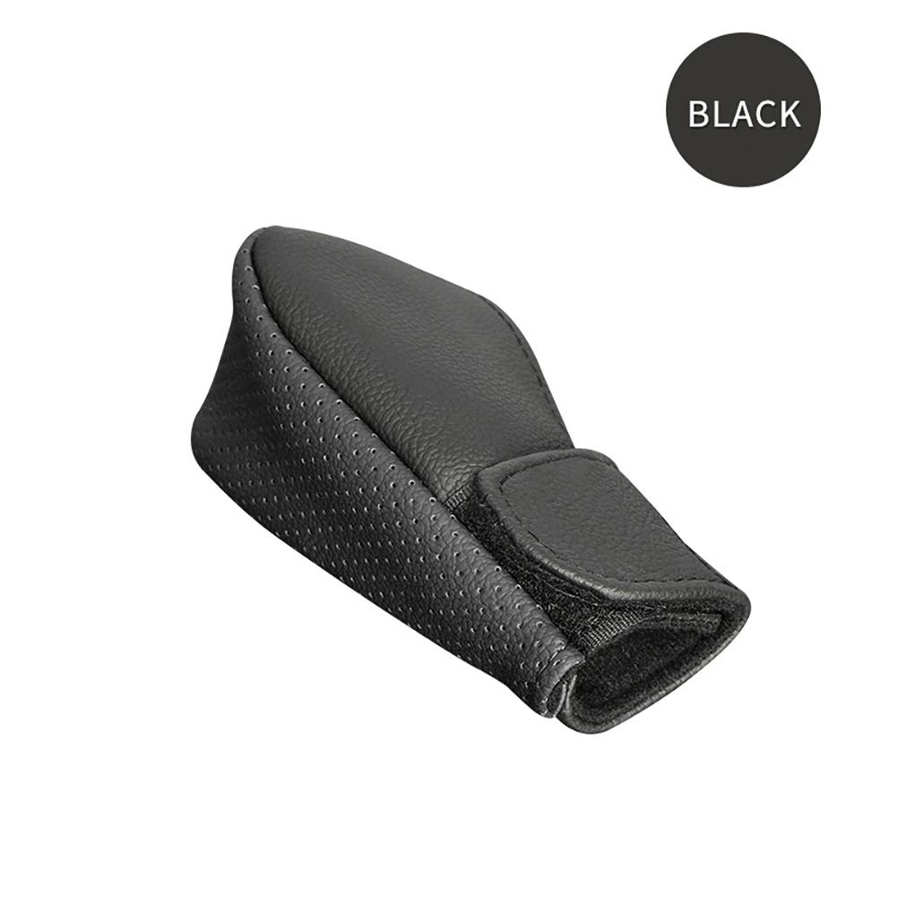 Car PU Leather Gear Shift Knob Cover Gear Shift Non-Slip Grip Handle Protective Covers Manual Speed Car Interior Accessories