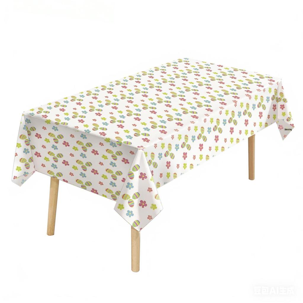 Disposable PEVA Cartoon Balloon Tablecloth - Oil-Proof, Thickened for Birthdays & Kindergarten Parties