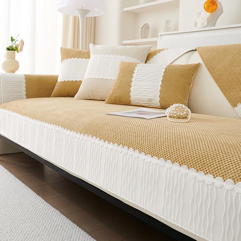Simple Modern Corduroy Sofa Cover Sofa Cushion Four Seasons Backrest Towel Cover Cloth Non-Slip Seat Cushions