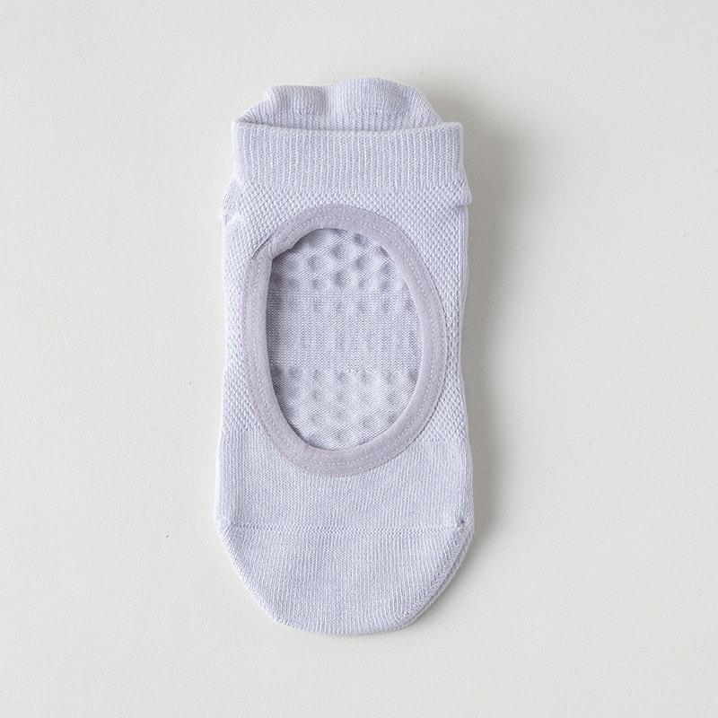 

Женские летние тонкие носки для йоги, фитнеса, пилатеса, спорта, нескользящие, без косточек, с открытой спиной, с точечным клеевым покрытием 1 pair светло-фиолетовый