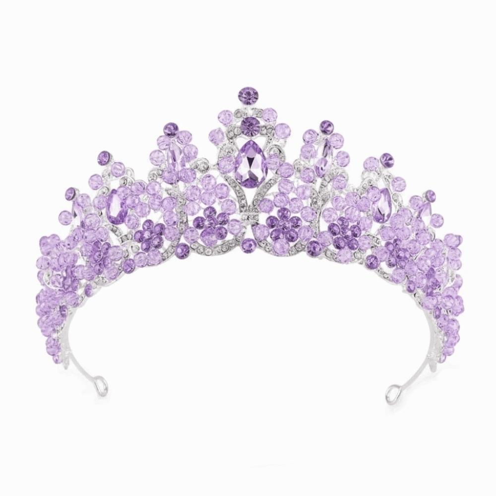 Exquisite Crystal Crown Handmade Baroque Headpiece Beaded Headpiece Bridal Tiara  Prom