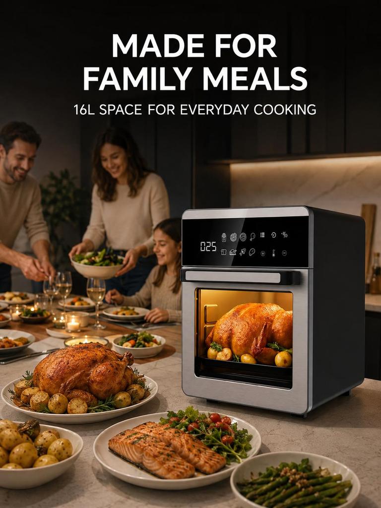 Electric Air Fryer XIAOMING TECH 16L 2100W for Home Use