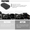 Motorcycle Pillion Passenger Pad Seat, Black Rhombus Pattern Leather Pillion Pad W/ 8 Suction Cup Rear Passenger Seat Compatible with Harley Custom