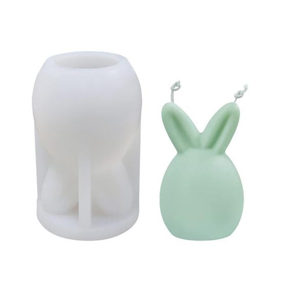 Ostereier-Hase Silikonform DIY gesichtsloser Hase Harz Gips Bastelform Flexibel Wiederverwendbar Kerzenform für Feiertagsdekoration
