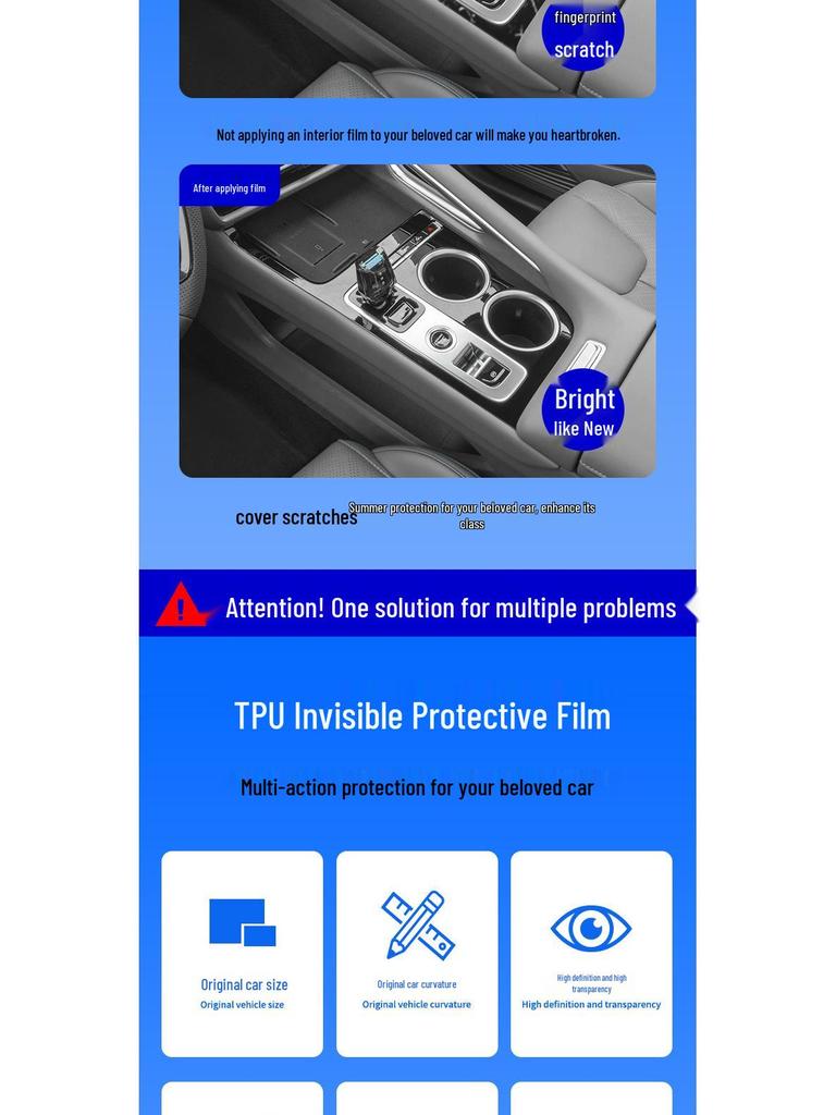 Interior Film, Console & Screen Protectors, Modification Accessories for 26 Geely Boyue Models