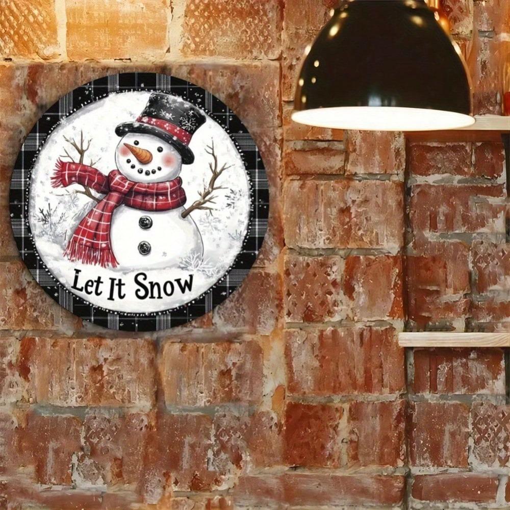 Snowman Snowflake Metal Wall Art Rustic Iron Decor Home Garden Office Holiday Christmas Halloween