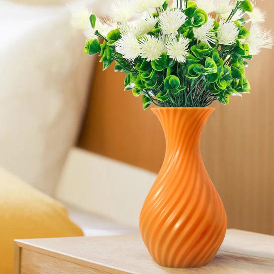 Imitation Ceramics Vase Green Plants Dried Flower Display Vase Living Room Bedroom Office Home Decor