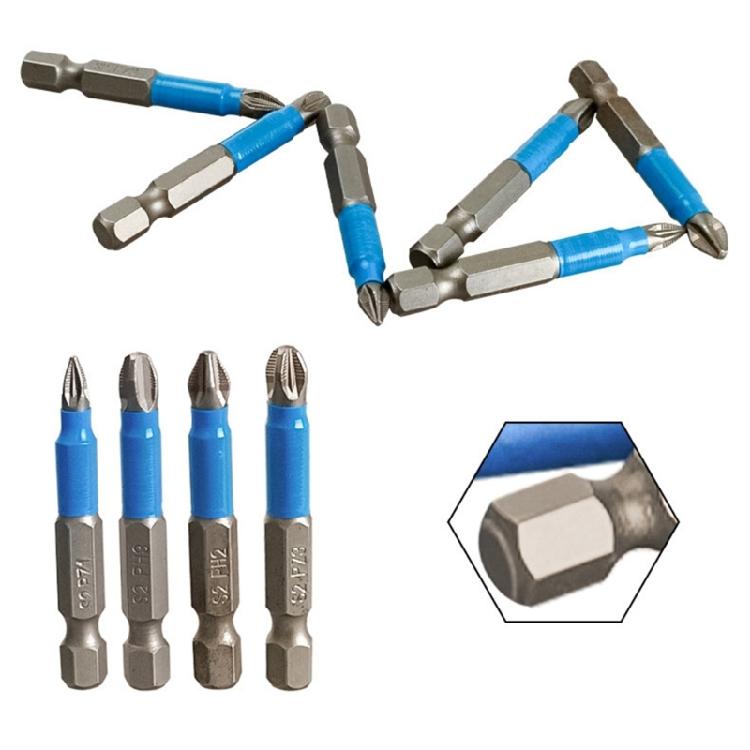 Impact Magnetic Crossed Bit PH2 Bit Steel Crossed Head Drill Bit Screwdriver Bit 1/4 Hex Shank Nonslip