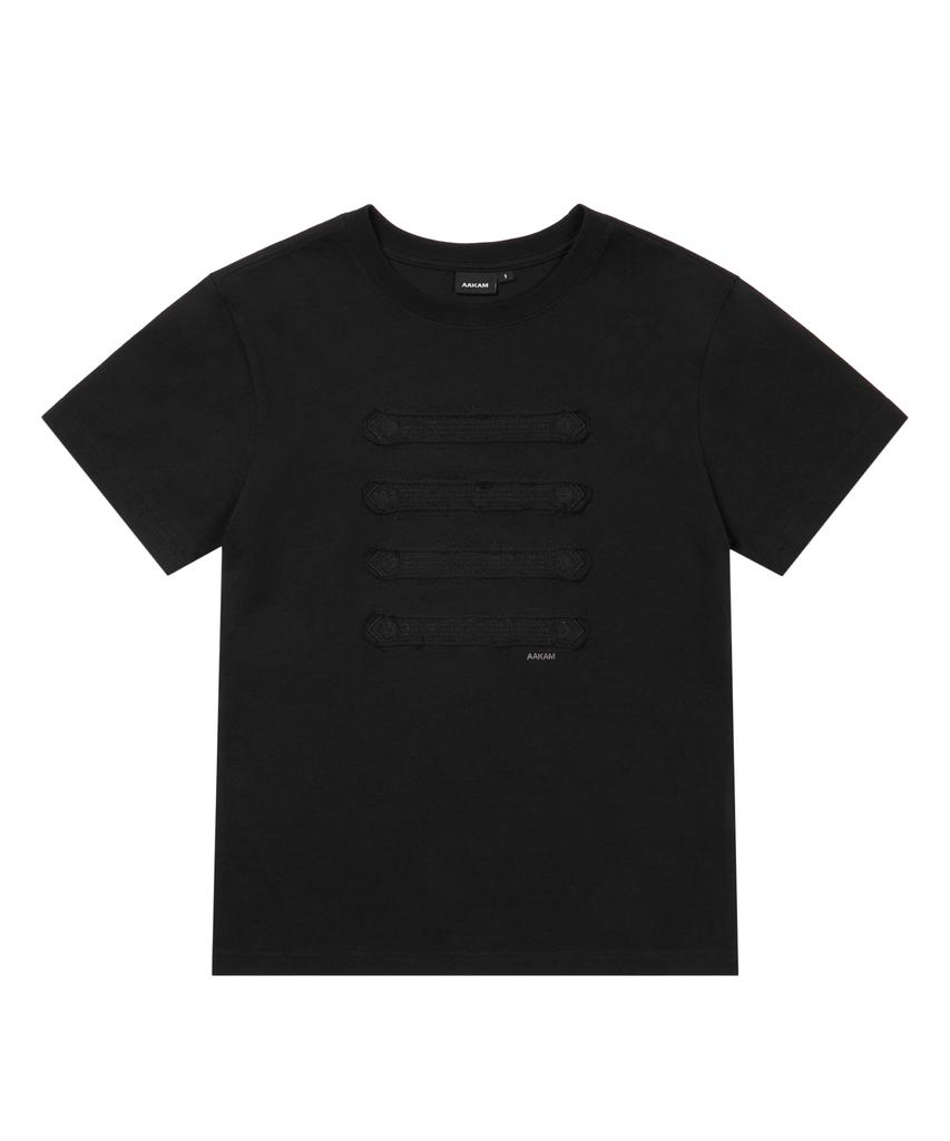 AAKAM Napoleon Corded Half Top (Black)