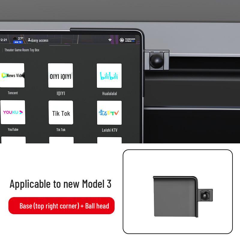 Tesla Model 3/Y Car Phone Holder: Multi-Function Navigation Interior Accessory