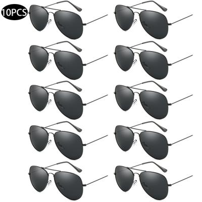 3/10Pcs Vintage Sunglasses For Men Pilot Eyeglass Driving Sun Glasses Black Unisex Uv400