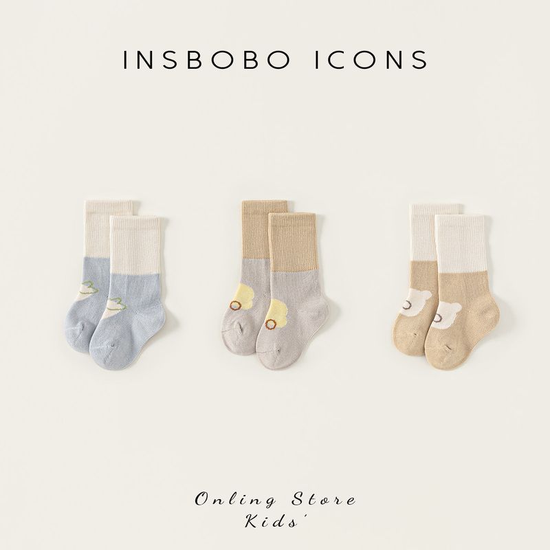 Insbobo Children s Socks 2025 Autumn New Cute Mid-Calf Socks for Girls, Spring and Autumn Cartoon Socks for Boys, Trendy Children s Socks M Sock Size: 10-12cm Boys  Three Pairs Set