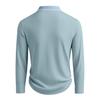 Men's Long Sleeve Polo Shirt Classic Button Placket Business Casual Golf Top for Spring Fall Wear