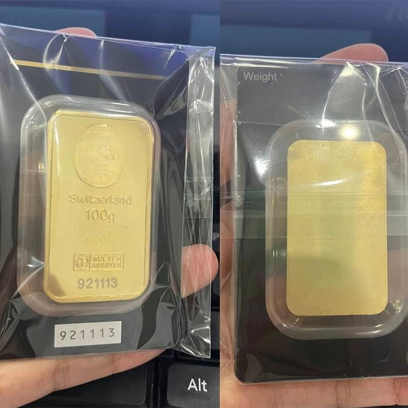 European Souvenir Golden Plated Bar Non-Magnetic Copper Bar With Different Serial No. Metal Crafts For Decoration & Collection