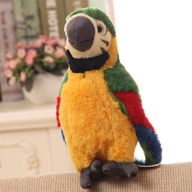 Parrot Simulation Cute Plush Toys Anime Model Of Wildlife Soft Toys Stuffed