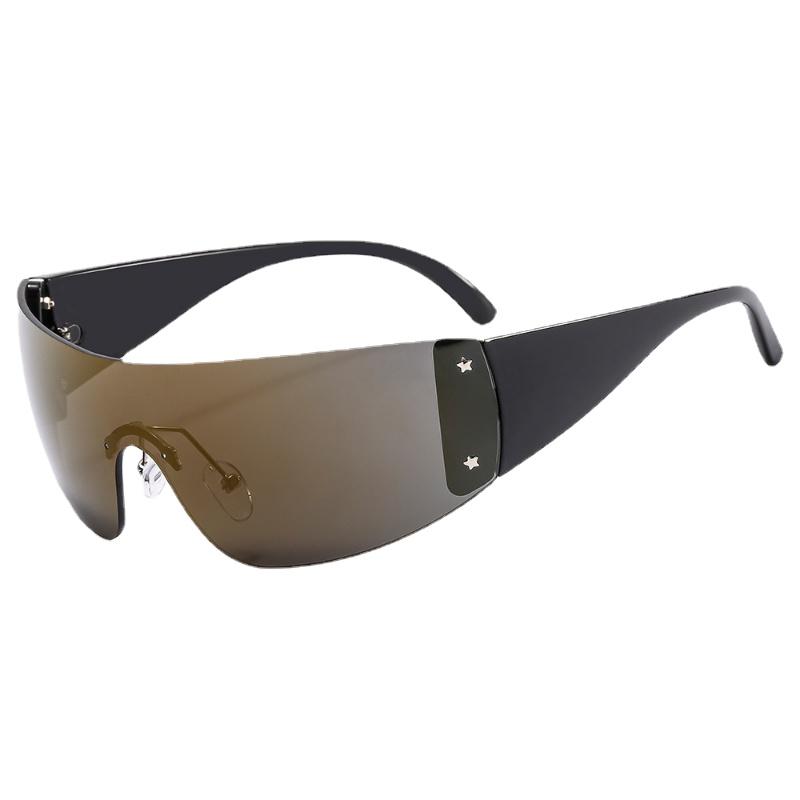 

New Luxury One Piece Sunglasses Women Brand Designer New Punk Sports Sun Glasses Men Goggle Uv400 Fashion Eyewear As shown in figure