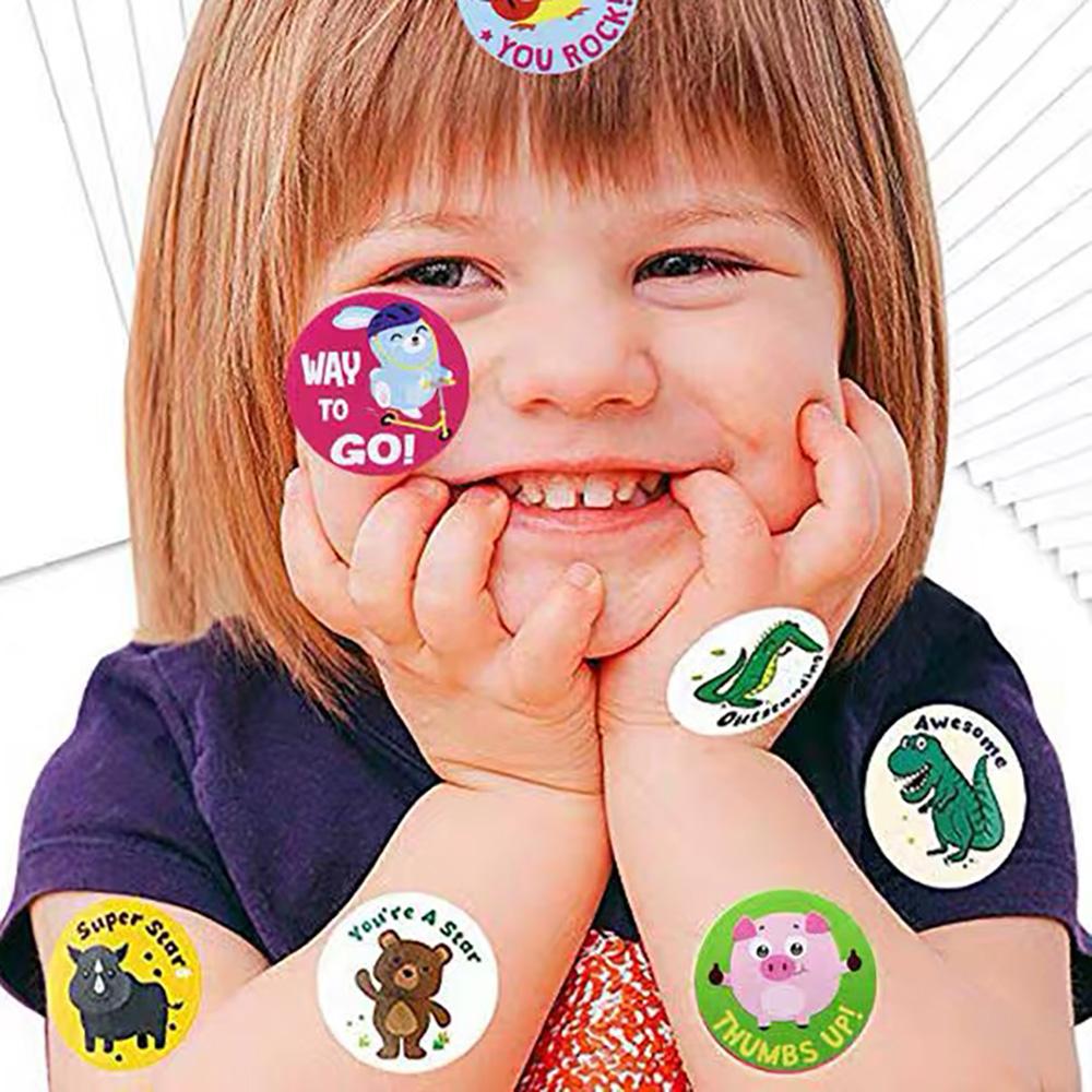 New 500pcs Novel Funny Designs Pet Dog Poop Emoticons Reward Sticker Kids Toys Party Magazine Office Teacher Label Sticker Gifts