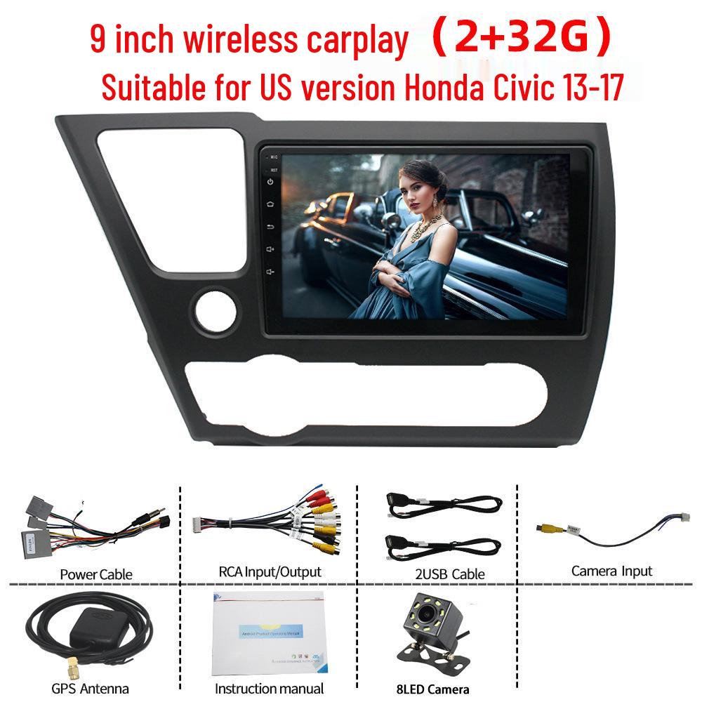 9" Wireless CarPlay Android 12 GPS for 2013-17 Honda Civic US Version 2+32G
